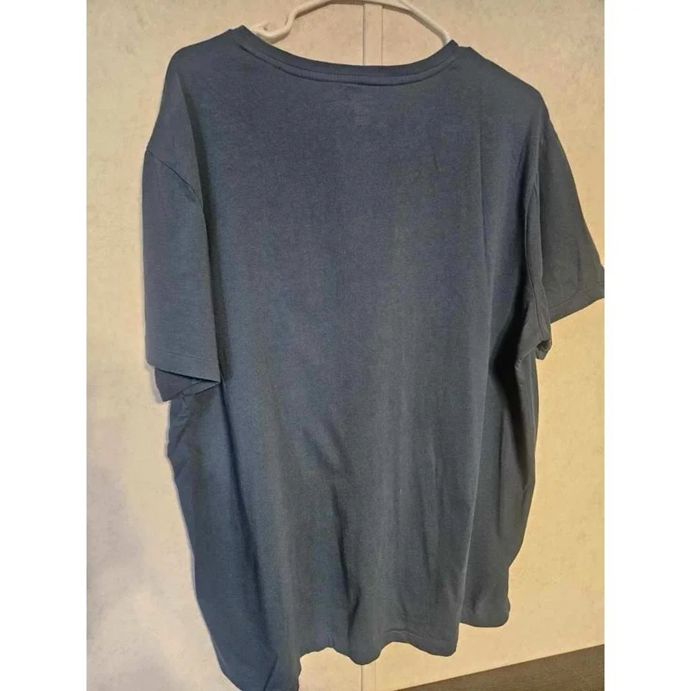 Mens Polo Ralph Lauren‎ Blue V-Neck Short Sleeve Tee T-Shirt Size XLarge